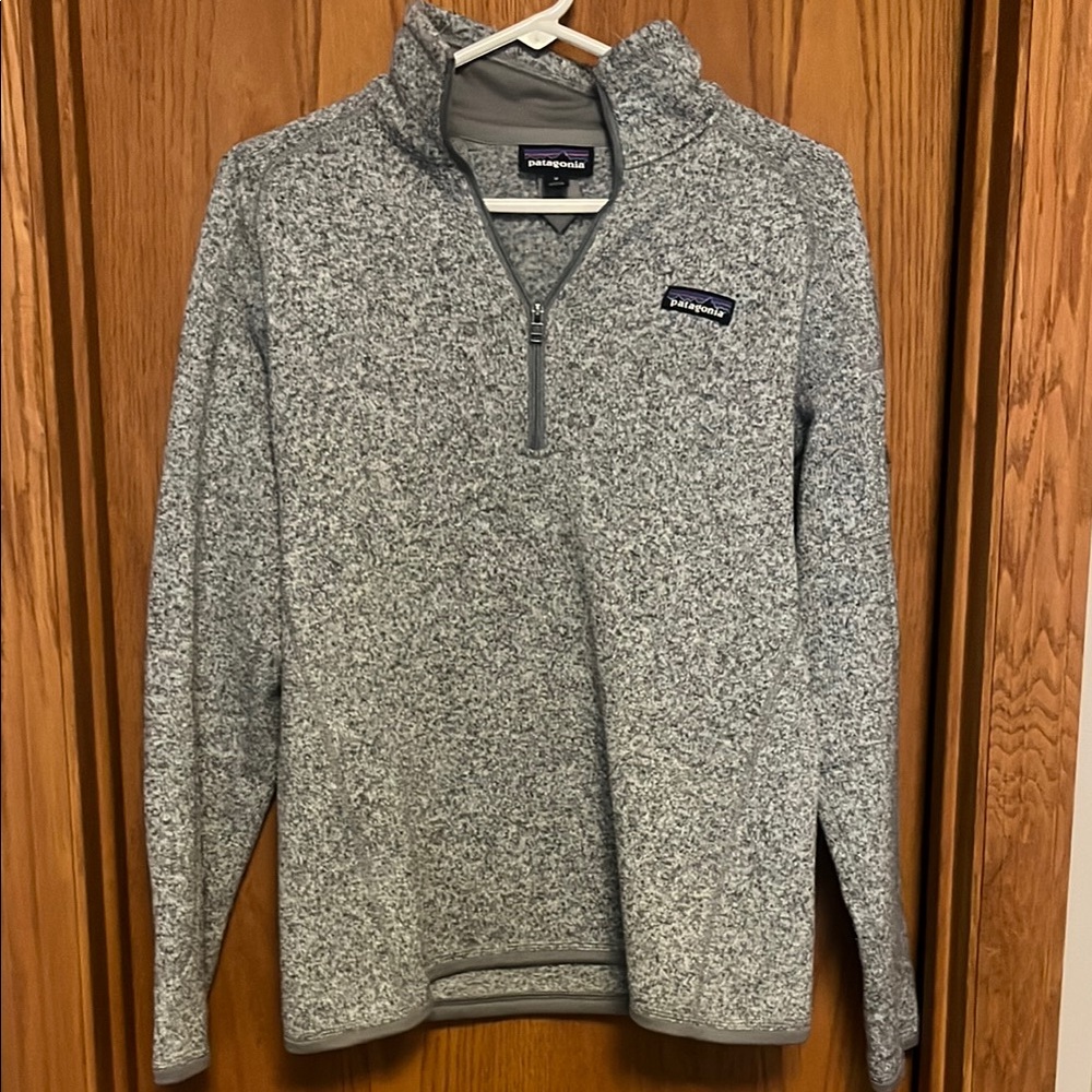 Patagonia Better Sweater Gray Zip Up Sweater with Fleece Texture